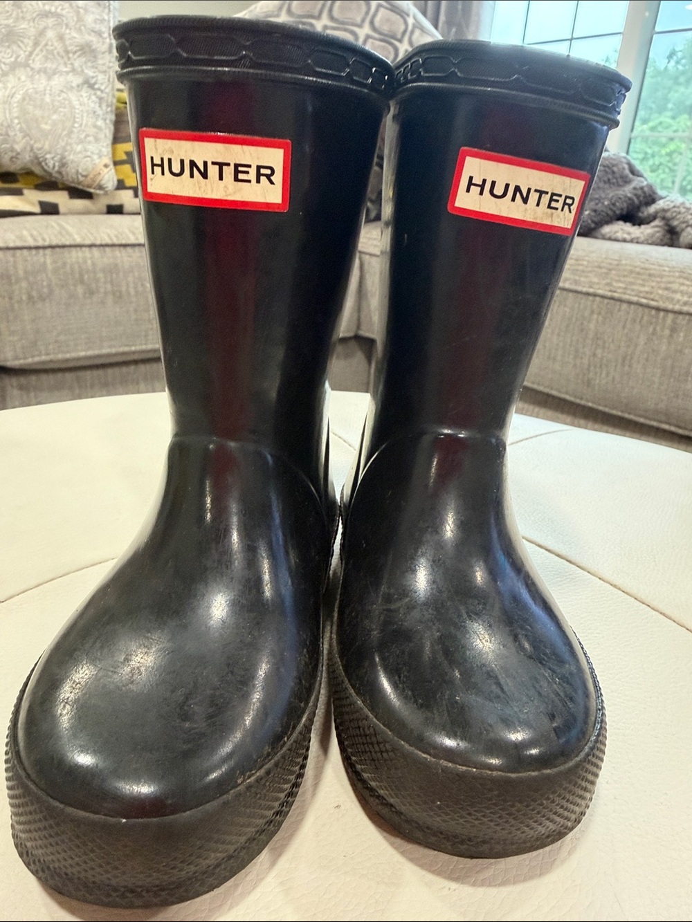 Hunter Kids Black Waterproof Rain Boots
